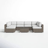 Seating Set With Cushions Handcrafted Wicker Design - Furniture Home Direct