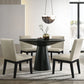 Jasper - Contemporary Round Dining Table With Black Finish Chairs - Furniture Home Direct