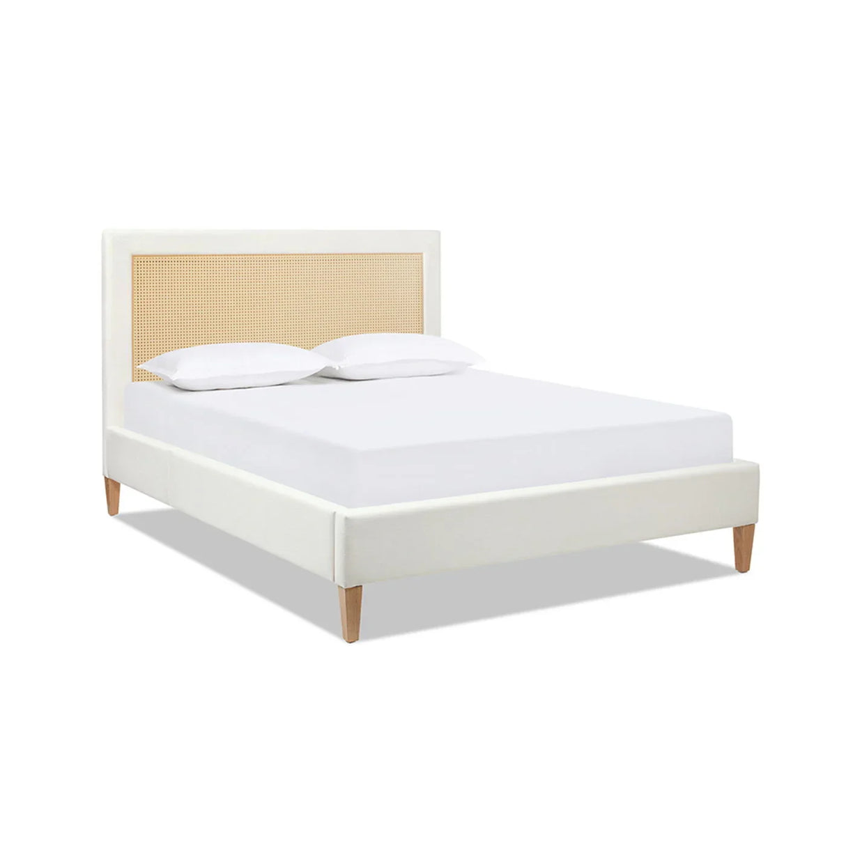 Haley - Upholstered Cane Back Platform Bed - Furniture Home Direct