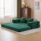 Floor Couch, Convertible Floor Sofa Bed With Pillow Back Support Armrest - Furniture Home Direct