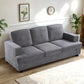 Modern Sofa, Comfortable 3 Seater Couch With Deep Seating, Loose Back Cushions, Wide Arms - Furniture Home Direct