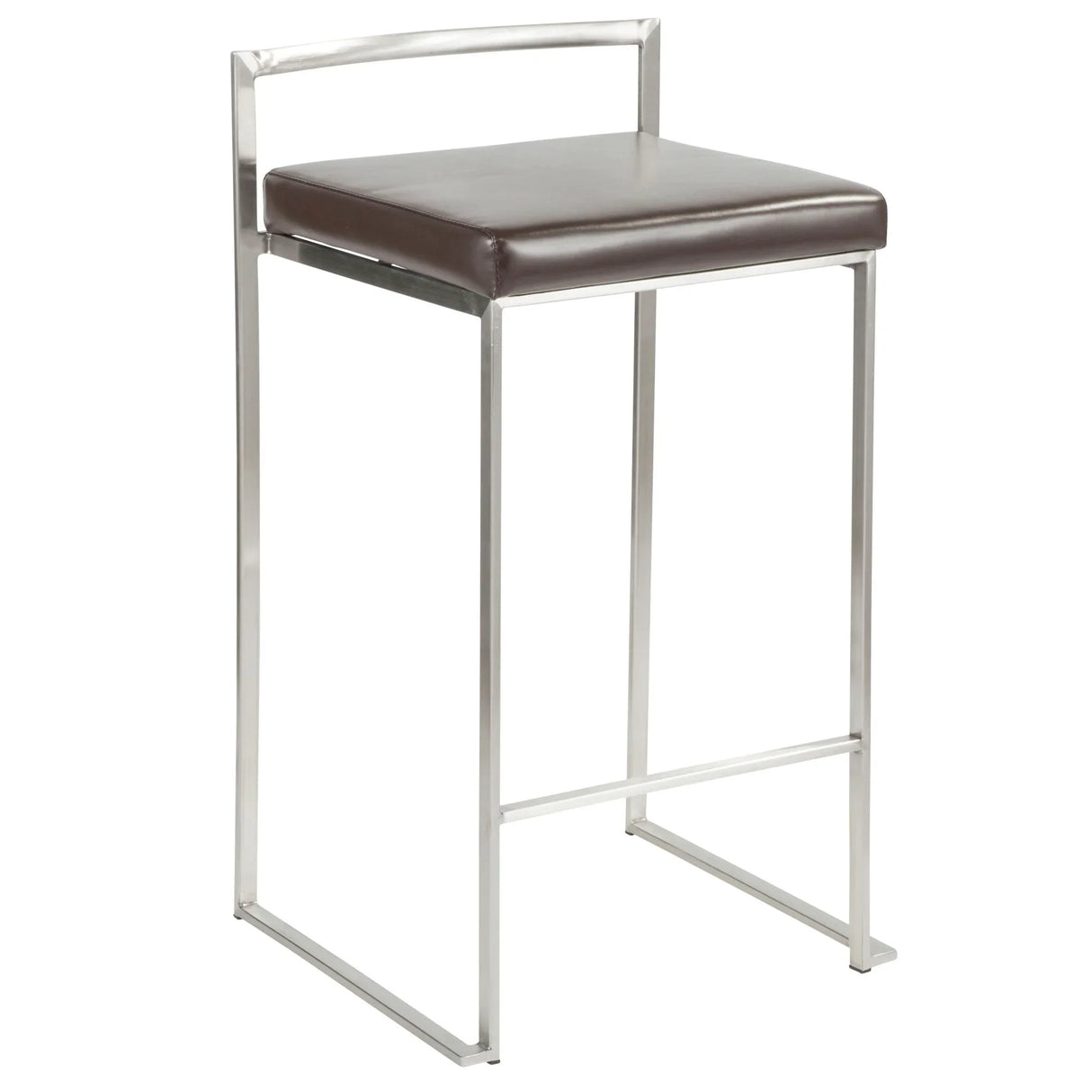 Fuji - Contemporary, Stackable Elegant Counter Stool (Set of 2) - Furniture Home Direct