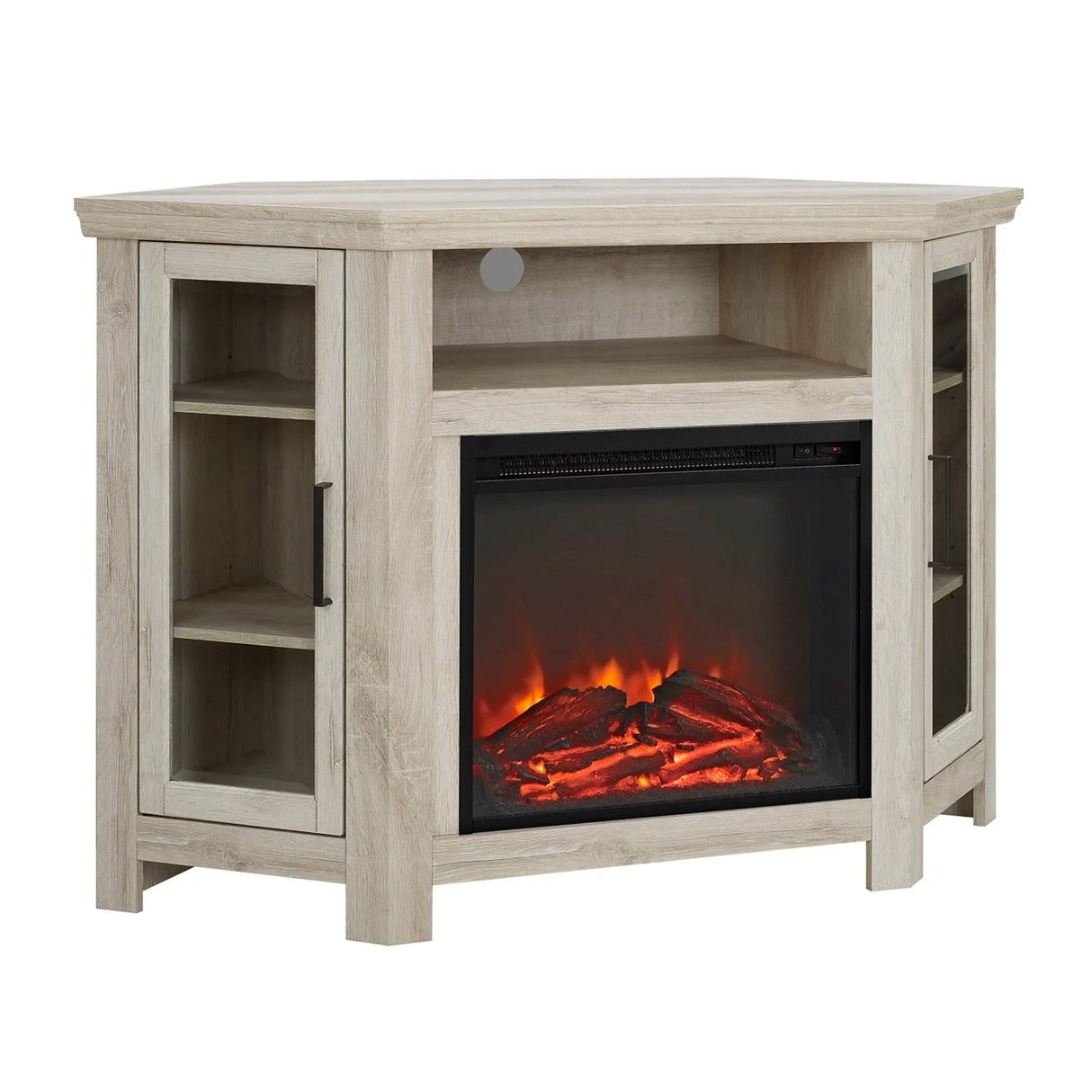 Classic Glass Door Fireplace TV Stand For Tvs Up To 55" - Furniture Home Direct