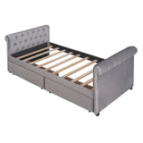 Upholstered Daybed, Wood Slat Support - Furniture Home Direct