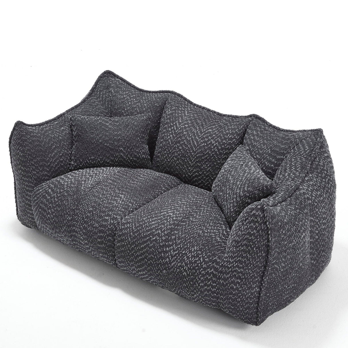 Comfortable Dual Beanbag Chair With High Resilience Foam Core For 2 People - Furniture Home Direct