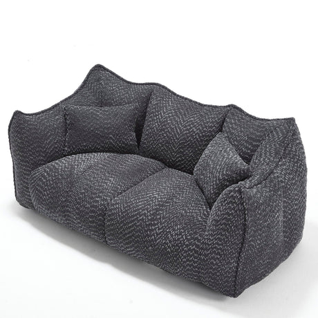 Comfortable Dual Beanbag Chair With High Resilience Foam Core For 2 People - Furniture Home Direct