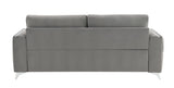 Wenona Gray Velvet 3Pcs Living Room Set (Sofa, Loveseat, Chair) - Furniture Home Direct
