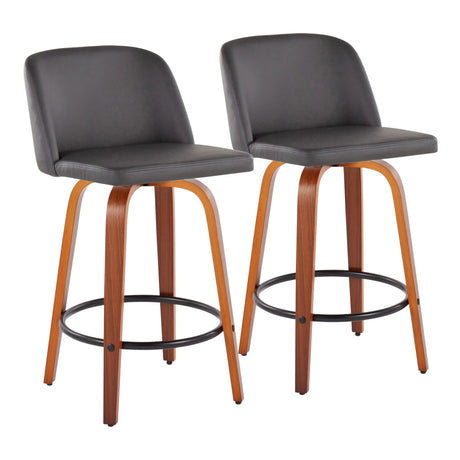 Toriano - Mid Century Modern, Counter Stool (Set of 2) - Furniture Home Direct