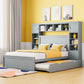 Bed With All In One Cabinet, Shelf And Sockets, Trundle - Furniture Home Direct