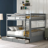 Bunk Bed With Ladders And 2 Storage Drawers - Furniture Home Direct