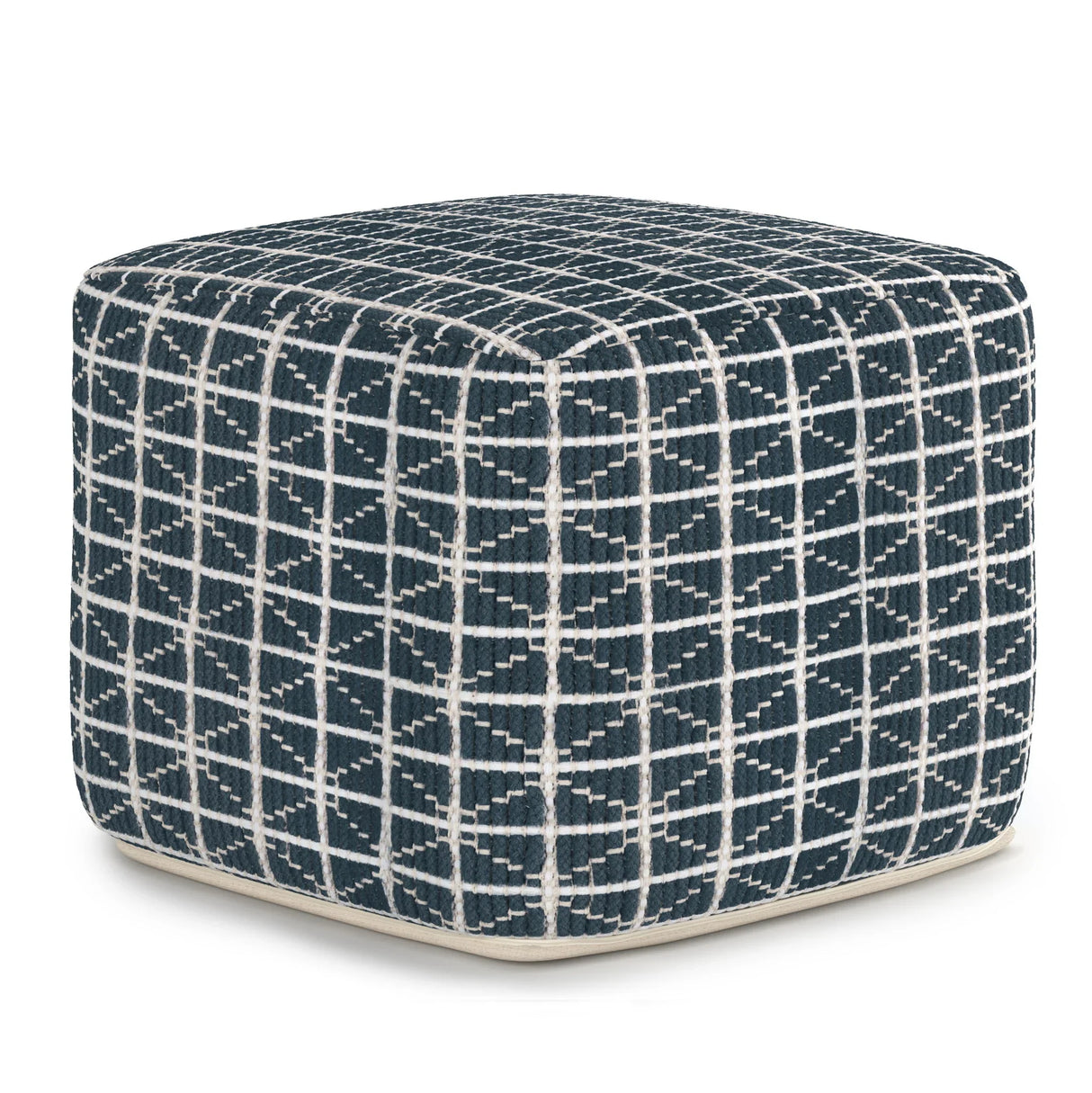 Noreen - Upholstered Square Pouf - Furniture Home Direct