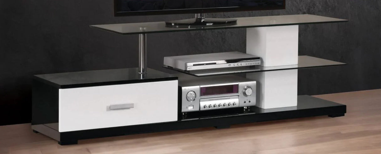 Ivana - TV Stand - White / Black - Furniture Home Direct