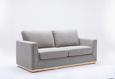 Valin - Linen Sofa For Living Room - Gray - Furniture Home Direct