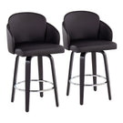 Dahlia - Contemporary Counter Stool Round Footrest (Set of 2) - Furniture Home Direct
