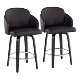 Dahlia - Contemporary Counter Stool Round Footrest (Set of 2) - Furniture Home Direct