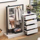 Wardrobe With 4 Drawers And 3 Shelves - Furniture Home Direct