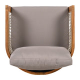 4 Piece Outdoor Set With Barrel Style Chairs - Brown - Furniture Home Direct