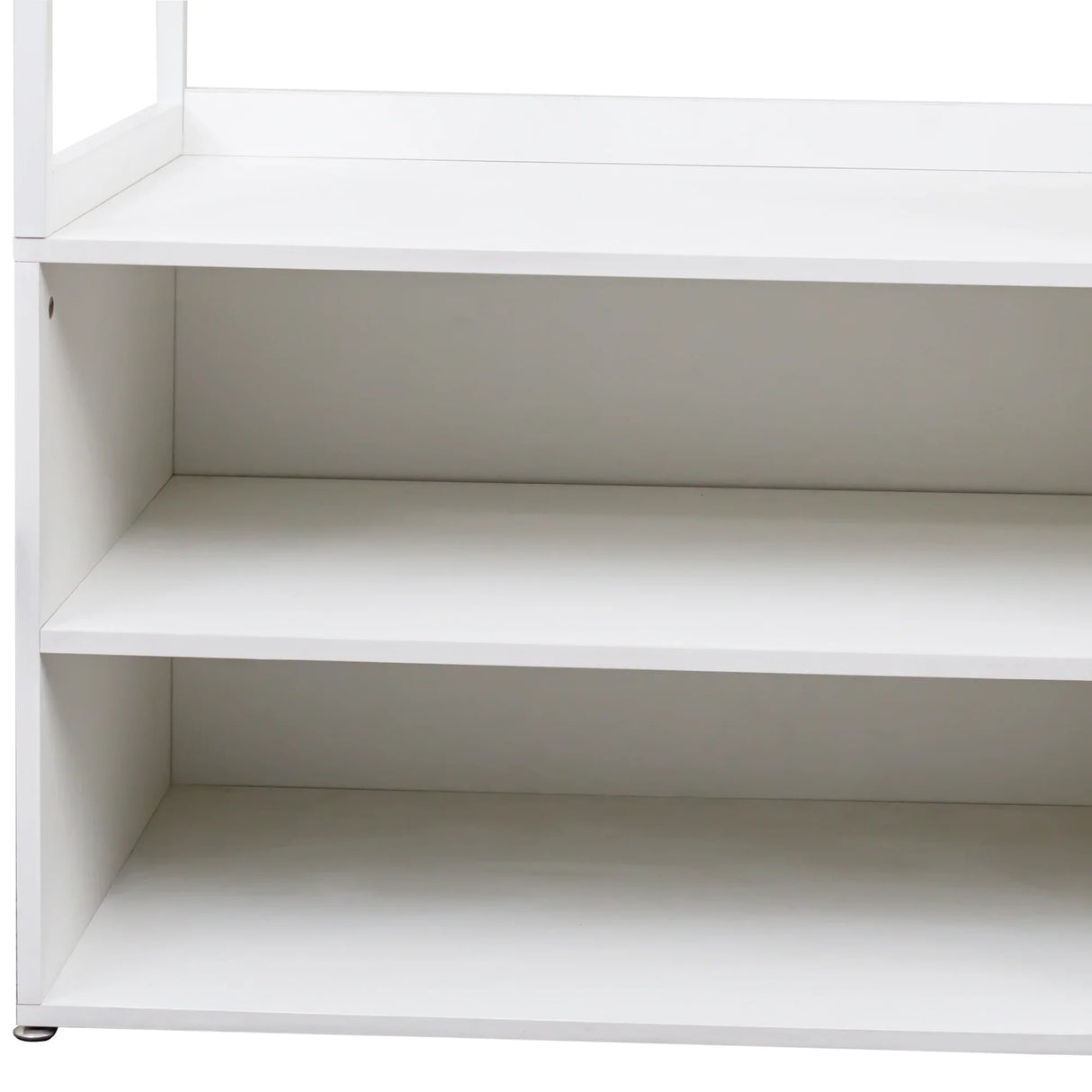 Wardrobe Closet System With Shelves And Hanging Rod White - Furniture Home Direct
