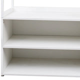 Wardrobe Closet System With Shelves And Hanging Rod White - Furniture Home Direct