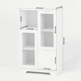 Modern Cabinet With Glass Doors And Drawer - Furniture Home Direct