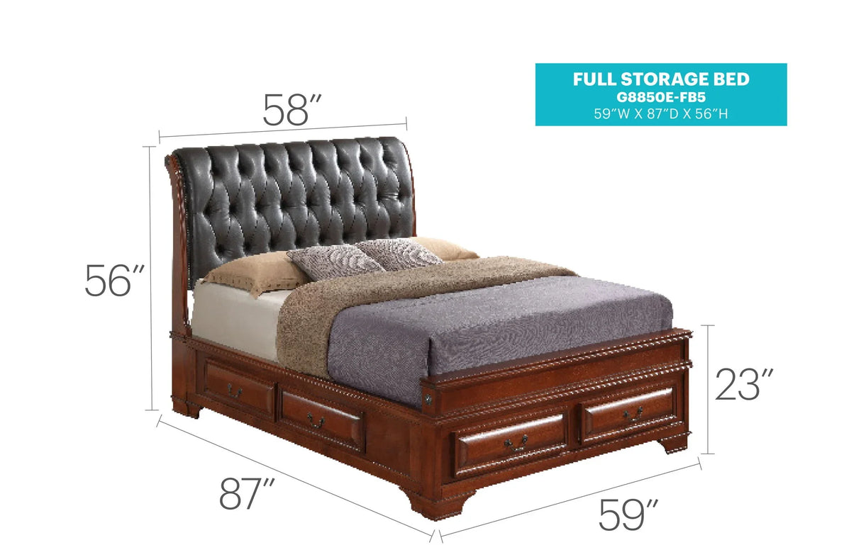 Storage Bed Elegant Transitional - Furniture Home Direct