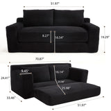 Convertible Loveseat Sofa Bed With Memory Foam & Steel Frame - Furniture Home Direct