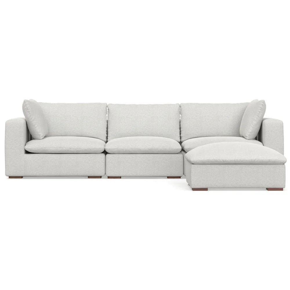 Jasmine Sofa and Ottoman - Off White - Furniture Home Direct