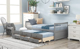 Twin Size Daybed With Trundle And Drawers - Furniture Home Direct