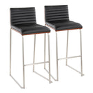 Mason Mara - Contemporary Fixed Height Barstool (Set of 2) - Furniture Home Direct