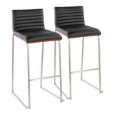 Mason Mara - Contemporary Fixed Height Barstool (Set of 2) - Furniture Home Direct