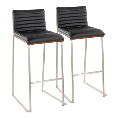 Mason Mara - Contemporary Fixed Height Barstool (Set of 2) - Furniture Home Direct
