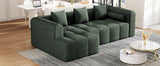 Sectional Sofa Modular Tufted Chenille Upholstery Green - Furniture Home Direct