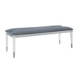 Laura - Bench And Soft Fabric Seating - Silver - Furniture Home Direct