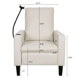 Recliner Chairs For Adults, Adjustable Recliner Sofa With Mobile Phone Holder & Cup Holder, Modern Reclining Chairs Fabric Push Back Recliner Chairs For Living Room, Bedroom - Furniture Home Direct