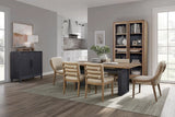 Double Pedestal Table Latte - Light Brown - Furniture Home Direct