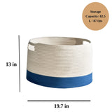 Gregory - Cotton Round Storage Basket - Furniture Home Direct