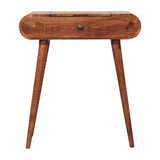 Mini Dressing Table With Foldable Mirror - Caramel - Furniture Home Direct