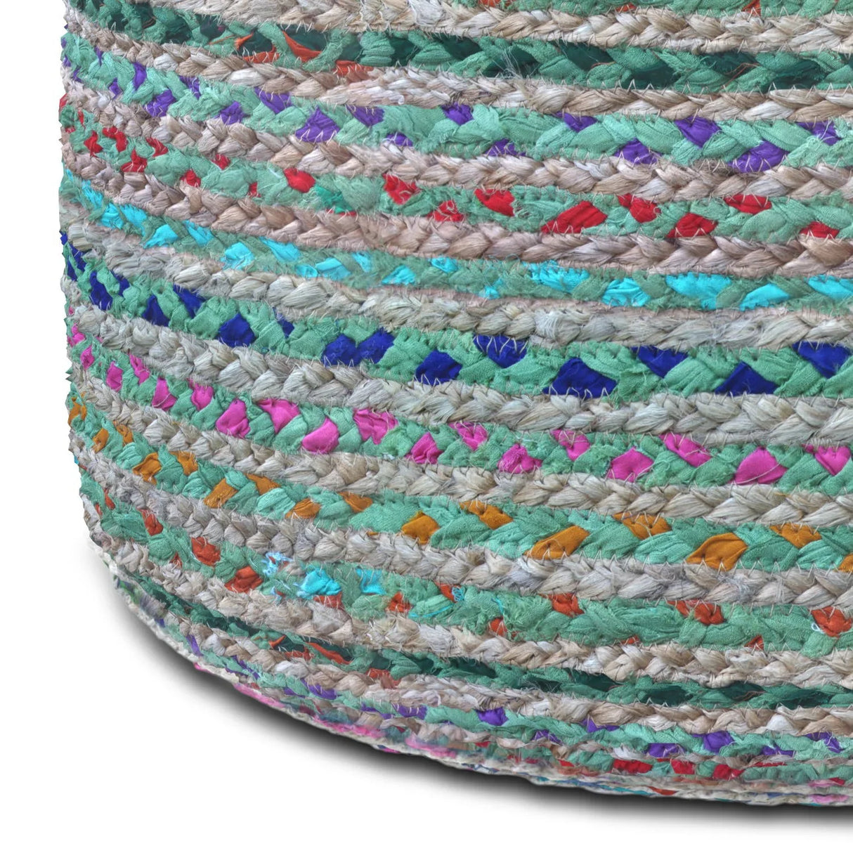 Margo - Handcrafted Round Pouf - Furniture Home Direct