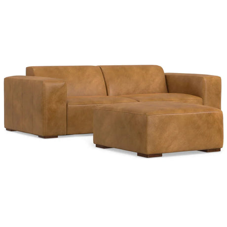Rex - Handcrafted Sectional Sofa And Ottoman - Furniture Home Direct