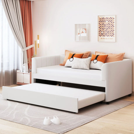 Upholstered Daybed With Ergonomic Design Backrest - Furniture Home Direct