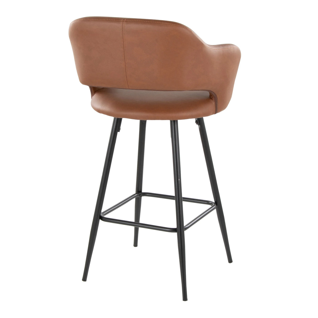 Margarite - Contemporary Fixed Height Counter Stool With Square Footrest (Set of 2) - Furniture Home Direct