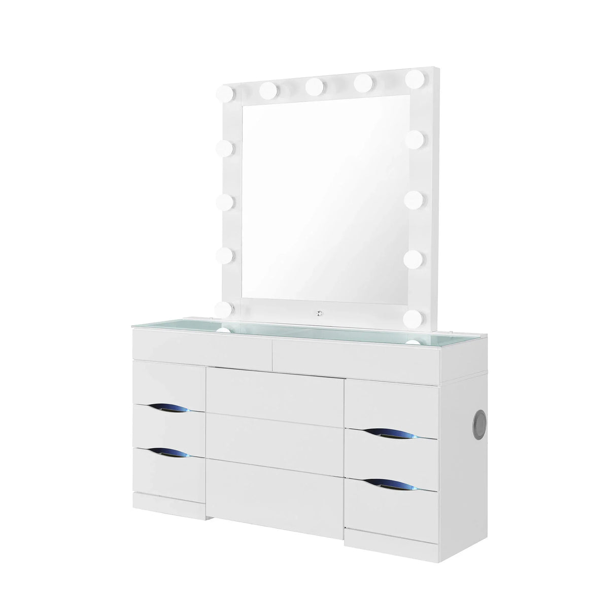 Elisa - Vanity Set With Stool And LED Bulbs - Furniture Home Direct