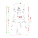 Modern Glam Upholstered Faux Velvet Bar Stool - Furniture Home Direct