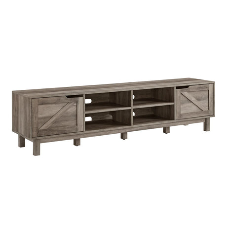 Rustic Barndoor Open-Storage TV Stand For TVs Up To 80" - Furniture Home Direct