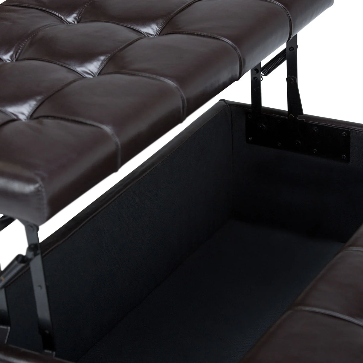 Harrison - Coffee Table Storage Ottoman - Tanners Brown - Furniture Home Direct