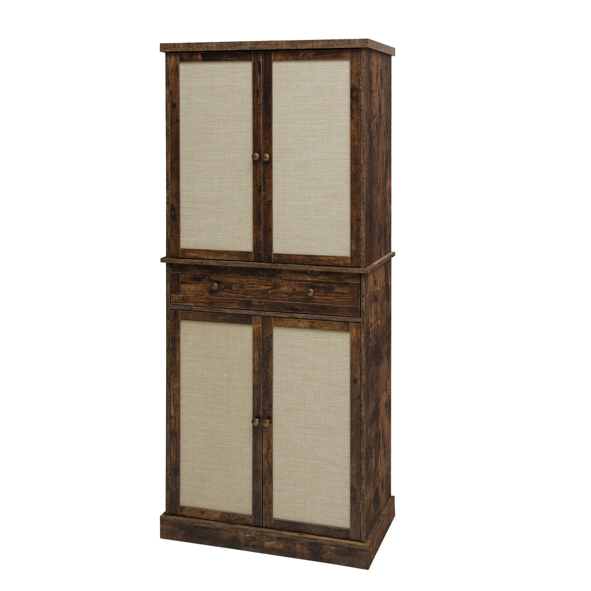 Storage Cabinet With Drawer And Adjustable Shelves Dark Brown - Furniture Home Direct