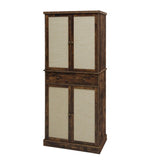 Storage Cabinet With Drawer And Adjustable Shelves Dark Brown - Furniture Home Direct