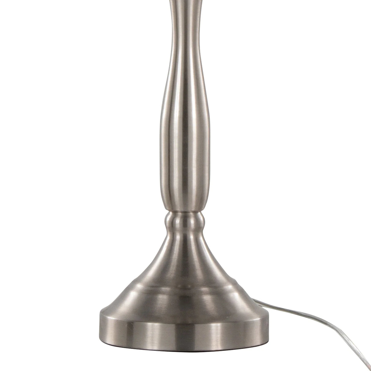 Sawyer - Contemporary Table Lamp (Set of 2) Built In USB Port - Nickel / White - Furniture Home Direct