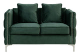 Bayberry - Velvet Loveseat With 2 Pillows - Furniture Home Direct