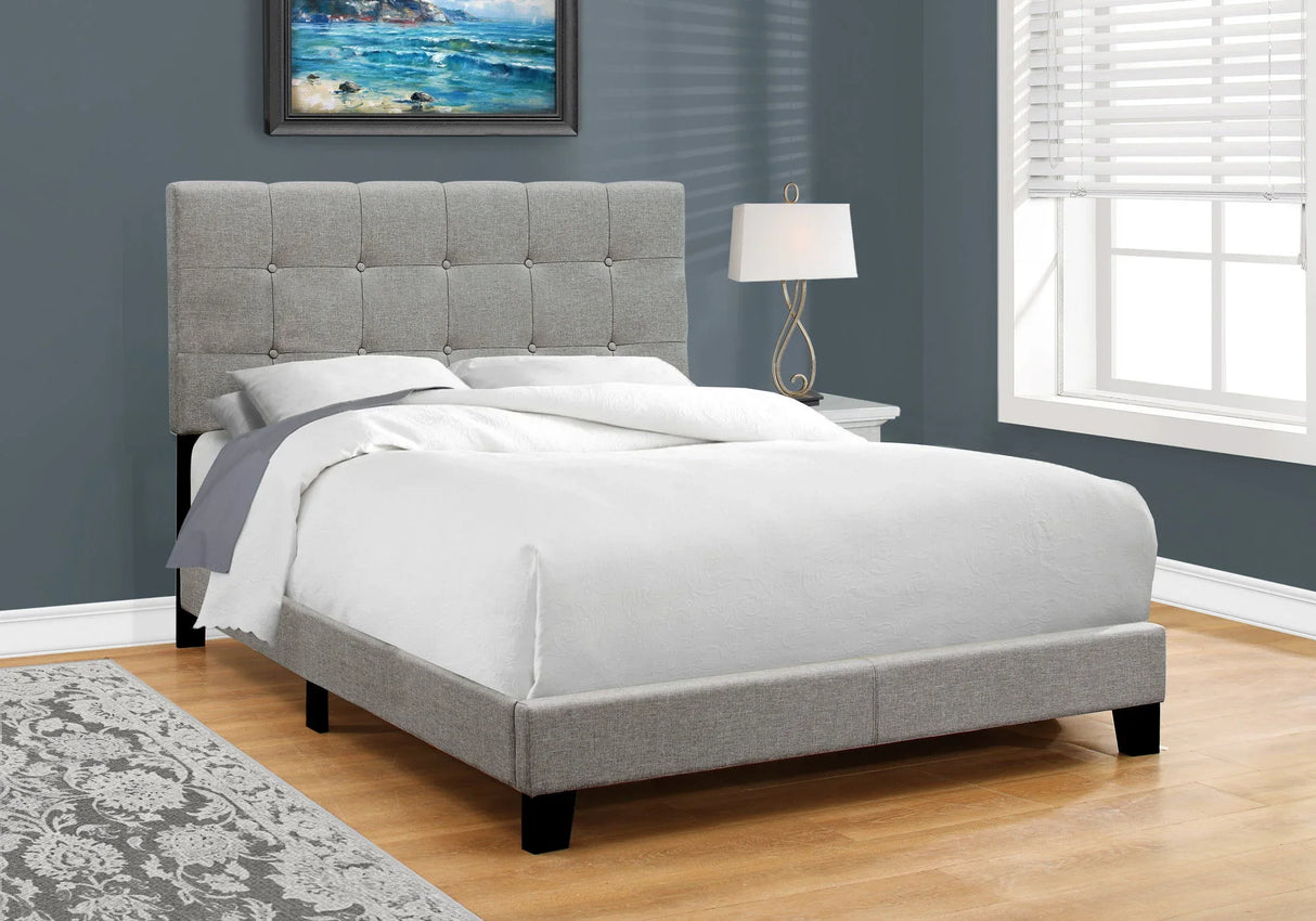 Bed, Upholstered, Frame Only, Transitional - Furniture Home Direct